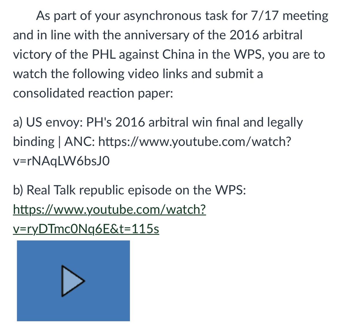 yearzcart's tweet photo. lf academic commissioner ph

task : reaction paper 
due : tom 4pm

• willing to watch 2 vids (56mins &amp; 18mins)
• 2 pages only
• preferably knowledgable about development studies 

drop ur rates pls :) https://t.co/Xp4uHBRxU1