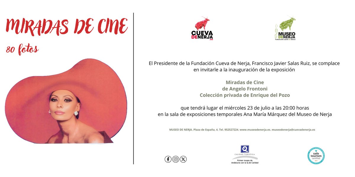 El próximo miércoles 23 de julio, a las 20:00 h, tendrá lugar la inauguración de la exposición “Miradas de cine”, una muestra de 80 fotografías del genial fotógrafo italiano Angelo Frontoni, que retrató y documentó a través de su cámara, cientos de estrellas del cine y escenas.