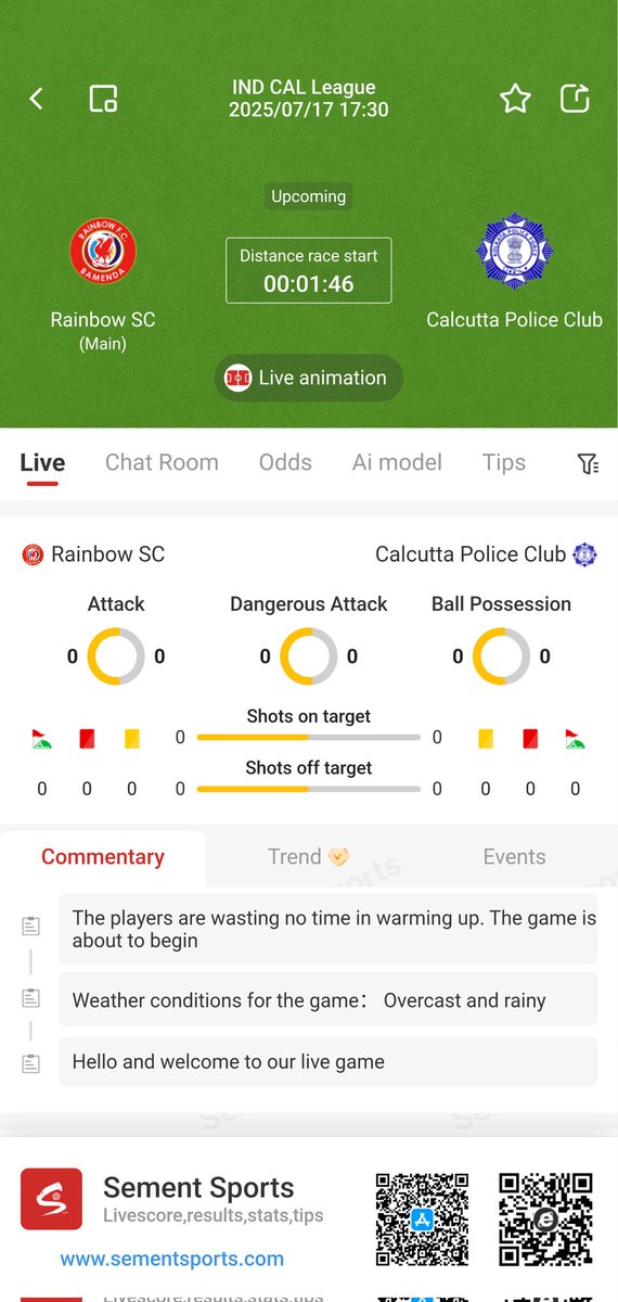 RoreerSports's tweet photo. #footballtips

💥2025-07-17 17:30:00

⚽Indian Calcutta Football League

🤸Rainbow SC vs Calcutta Police Club

👀From my point of view, the home team will never lose. https://t.co/G6NCouFhXn