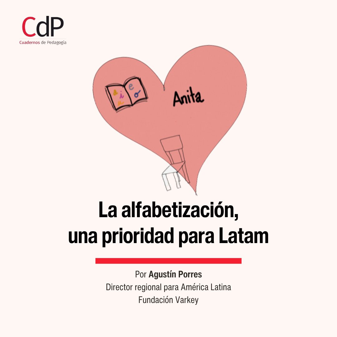 Cuadernos Pedagogía (@cuadernosp) on Twitter photo Tema del Mes: 'La alfabetización, una prioridad para Latam'. Su coordinador, Agustín Porres <a href="/FundacionVarkey/">Fundación Varkey</a>, señala en su introducción que "si no creemos que es posible, nunca lo lograremos. El desafío es enorme, es cierto, pero también la posibilidad".
shorturl.at/RRhKT Tema del Mes: 'La alfabetización, una prioridad para Latam'. Su coordinador, Agustín Porres <a href="/FundacionVarkey/">Fundación Varkey</a>, señala en su introducción que "si no creemos que es posible, nunca lo lograremos. El desafío es enorme, es cierto, pero también la posibilidad".
shorturl.at/RRhKT