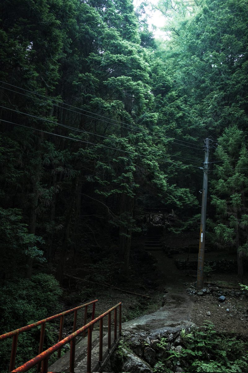 Gin__lazuli__'s tweet image. 赤い橋の先に ⛩