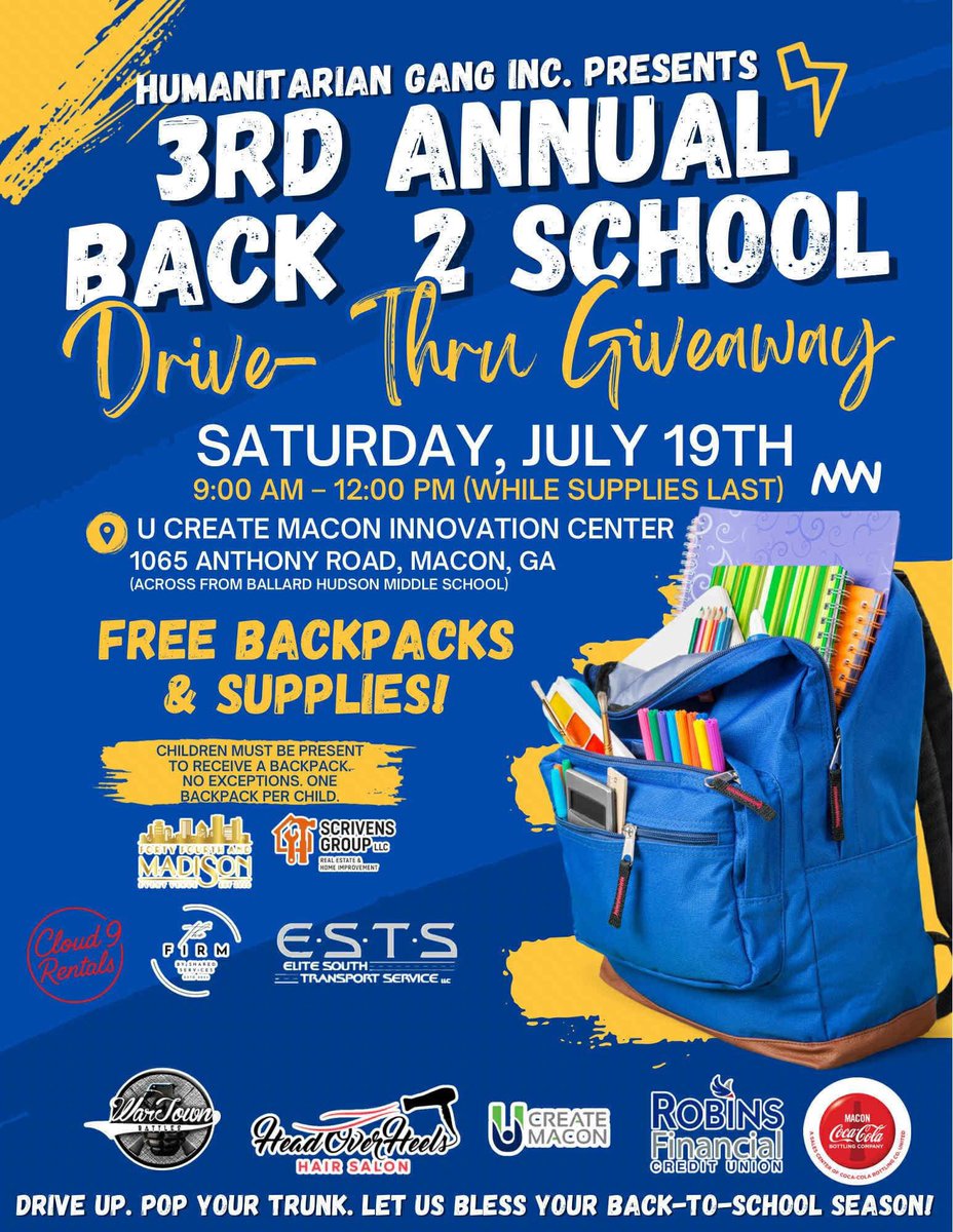 Clone478's tweet image. Battle Rapping, Giving Back, + Providing Opportunities💰‼️ #DontTalkMeToDeath
7/19: Clone vs PT @NoCoastNorth (MN📍
7/19: @WarTownBattles Back 2 School Drive! (Macon Ga📍
8/9: @wartownbattleleague #back2thebasics (Warner Robins Ga📍