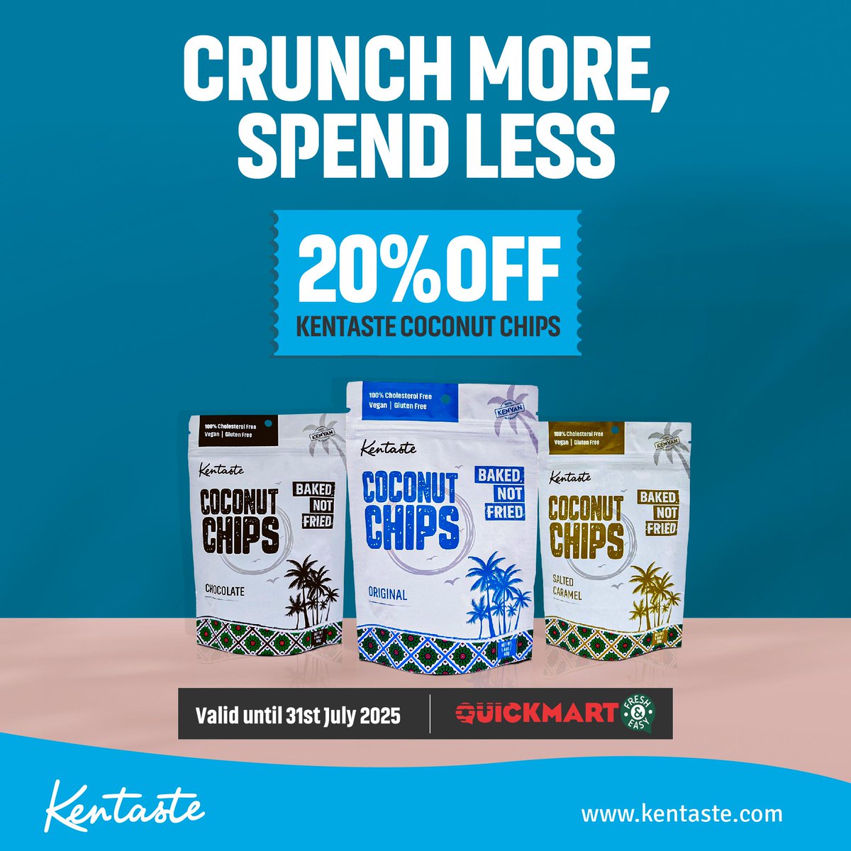 Get your crunch fix without the spend guilt! 🥥💸 Our Coconut Chips are on offer — because extra crunch shouldn’t mean extra coins. #CrunchMoreSpendLess #KentasteSnacks #SnackAttackMode