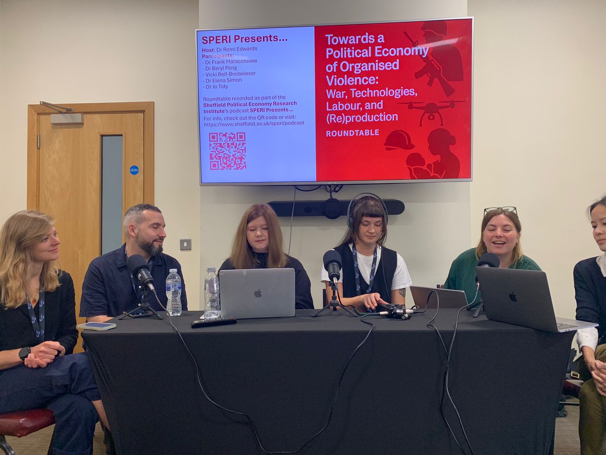 SPERI @SPERIshefuni.bsky.social (@sperishefuni) on Twitter photo 🎙️SPERI Presents... LIVE!🎙️
📡What is the relationship between the capitalist economy and organised violence by, within and between states?
⏺️We recorded a roundtable discussion at <a href="/MYBISA/">BISA - British International Studies Association</a> Conference in Belfast
Listen now: shorturl.at/GF3re 🎙️SPERI Presents... LIVE!🎙️
📡What is the relationship between the capitalist economy and organised violence by, within and between states?
⏺️We recorded a roundtable discussion at <a href="/MYBISA/">BISA - British International Studies Association</a> Conference in Belfast
Listen now: shorturl.at/GF3re