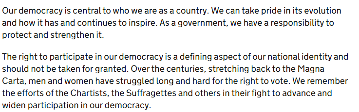 Tony_Diver's tweet image. Paragraph two of the Government's new election strategy refers to "the" Magna Carta
