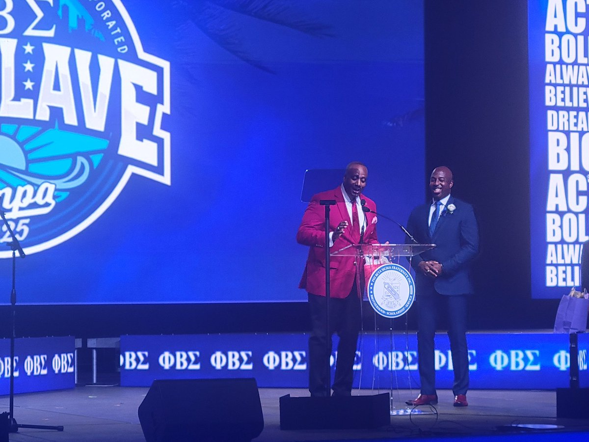 kapsi1911's tweet image. Grand Polemarch Jimmy McMikle brought greetings on behalf of Kappa Alpha Psi during the 2025 Phi Beta Sigma International Conclave in Tampa, FL @pbs_1914