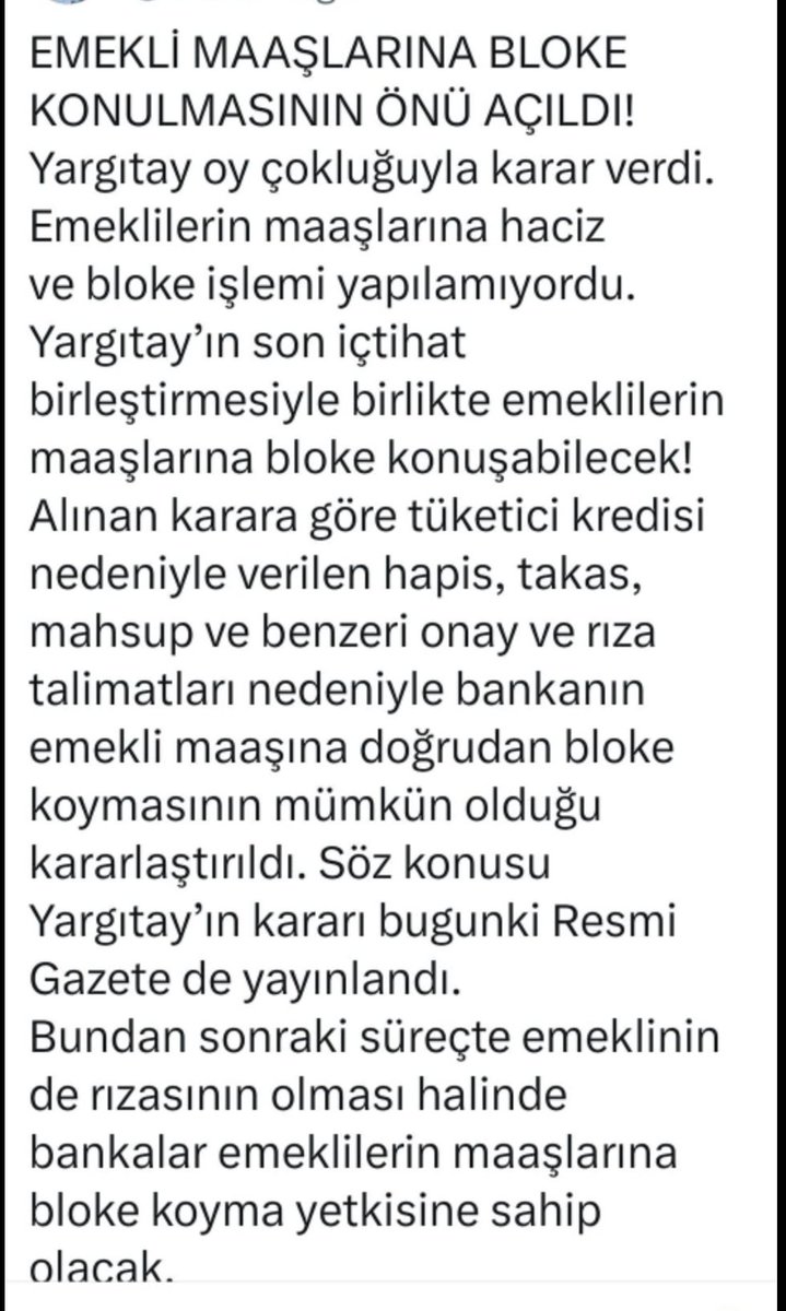 Aydnl11631645's tweet image. Emekli arkadaşlar olmaz denen birşeyi AKP VE MHP Talimatıyla yargıtay kararına göre bugünden itibaren emeklilerin emekli maaşlarına buloke kana bilecek bankaya borcu olan emekler yandı
Bundan sonra oy atarken iyi düşün emekli arkadaslarım
#EmeklilerSiziAffetmeyecek @MHP_Bilgi