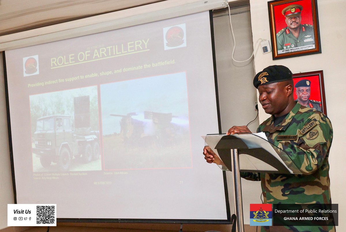 GhArmedForces's tweet image. Students of the Seaman Gunner First Class Qualification Course 1-2025 from the Naval Training Command have undertaken a study visit to the 66 Artillery Regiment in Ho.

gafonline.mil.gh/publication/ne…