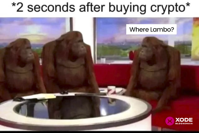 XodeNet's tweet photo. Me after buying crypto:
🦧 “Patiently waiting... it’s been 5 seconds.”
🦧 “Should I check the charts again?”
🦧 “Bro, where’s my Lambo?!” 🏎️😂
#XODEBlockchain #CryptoExpectations #LamboSoon #DegensAssemble #Web3Humor https://t.co/U2NOzj6nra