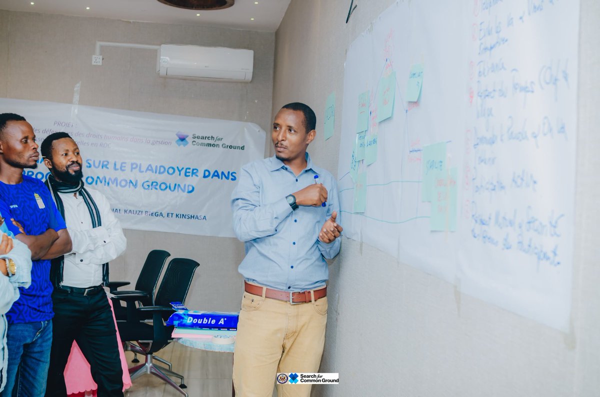 Bukavu | Du 14 au 16 juillet 2025, @SFCG_org forme des acteurs autour du #PNKB sur les techniques de plaidoyer avec l’approche #CommonGround.
Objectif : renforcer le leadership local pour protéger les ressources naturelles &amp; promouvoir la cohabitation pacifique.

#RDC