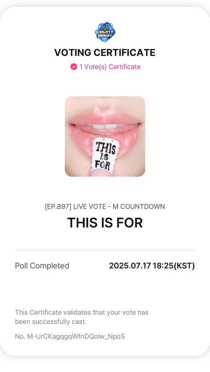 TFVUnion's tweet photo. [MCD LIVE-VOTING • MNET+]

Vote for THIS IS FOR!
⏰ Limited time left

*YOU CAN VOTE 5 TIMES PER ACCOUNT!*
(Use multiple device/accounts)

Vote here 🔗 https://t.co/nDTQiNVJ5x

#THISISFOR #TWICE #트와이스 https://t.co/vIvOxa4Bzy