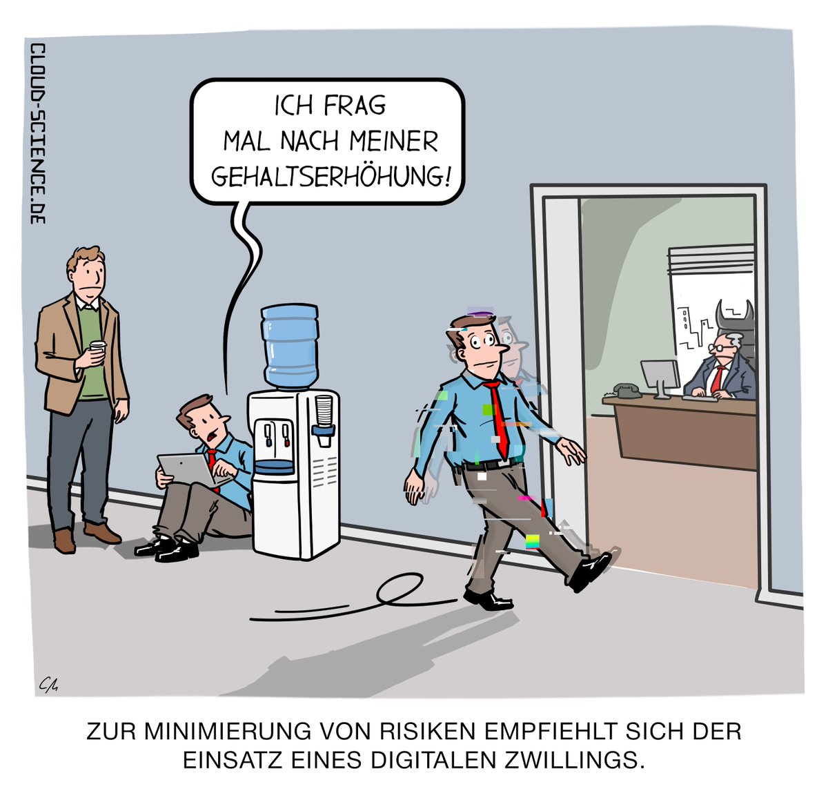 Digitale Zwillinge verschieben risikoreiche Tests und Entscheidungen in eine datengetriebene Simulation – heute bei Anlagen und Maschinen, morgen vielleicht sogar beim Menschen.

#DigitalerZwilling #Technologie #Innovation #Humor