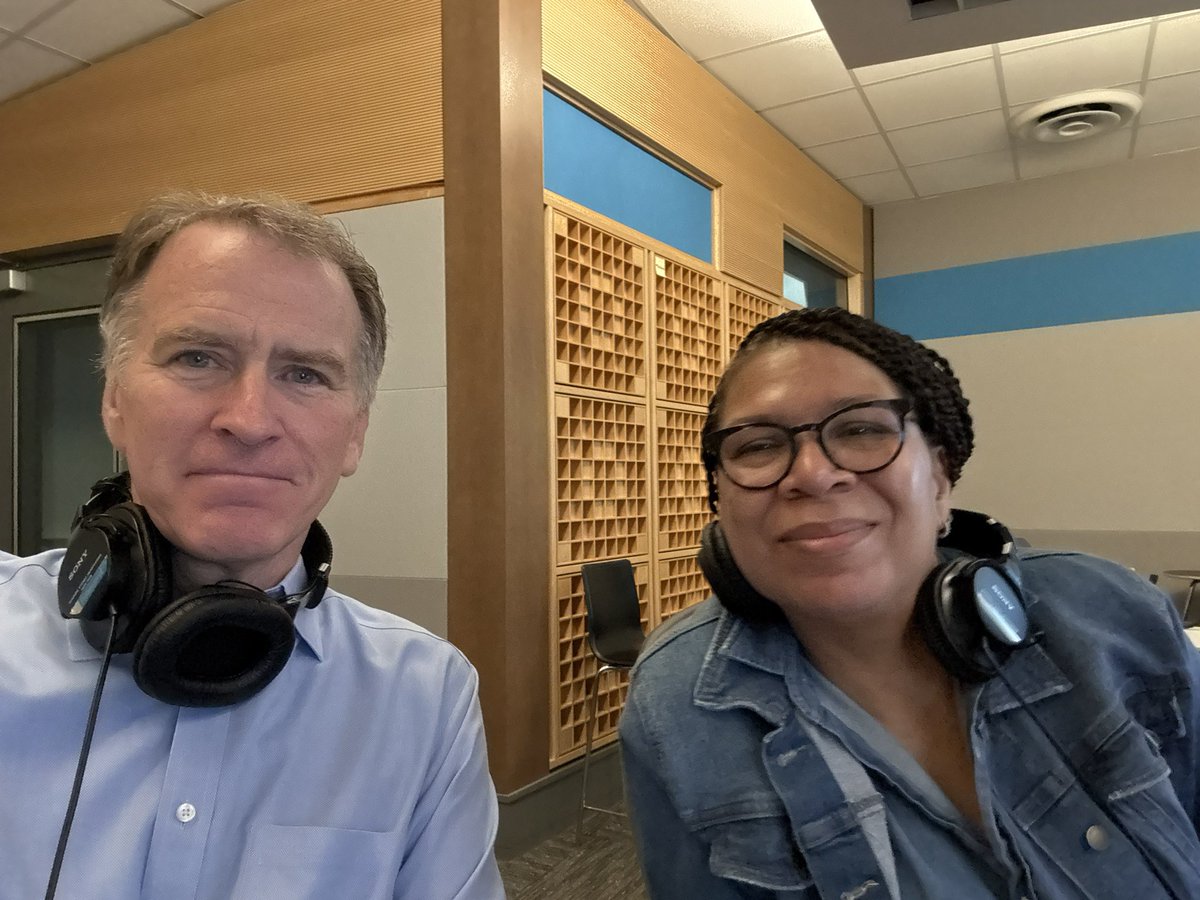 NPRinskeep's tweet image. Still here, still working for you: with @NPRMichel in NPR Studio 31 at 5:19am.