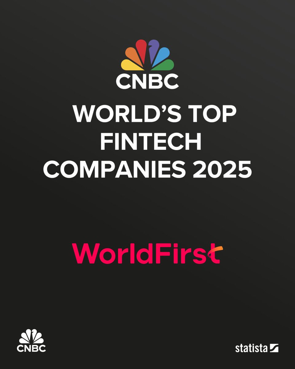 We are honored to be recognized in CNBC &amp; Statista’s “The World’s Top Fintech Companies 2025” list.

As part of Ant International, we remain committed to delivering innovative, secure, and efficient cross-border payment solutions. 

Full list here: lnkd.in/gwdjYkqU