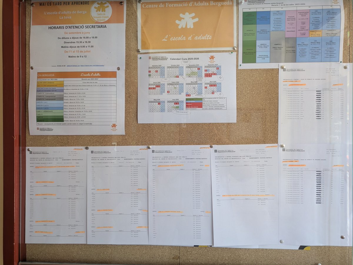 CfaBergueda's tweet photo. Ja podeu consultar la llista d'admesos i llista d'espera a la cartellera del CFA #Berguedà.
Si heu estat admesos podeu confirmar la matrícula del 2 al 9 de setembre.

Llista d’admesos i llista d’espera pel curs 2025-2026 https://t.co/jPUNhxMUUD https://t.co/MMLlDhkoma