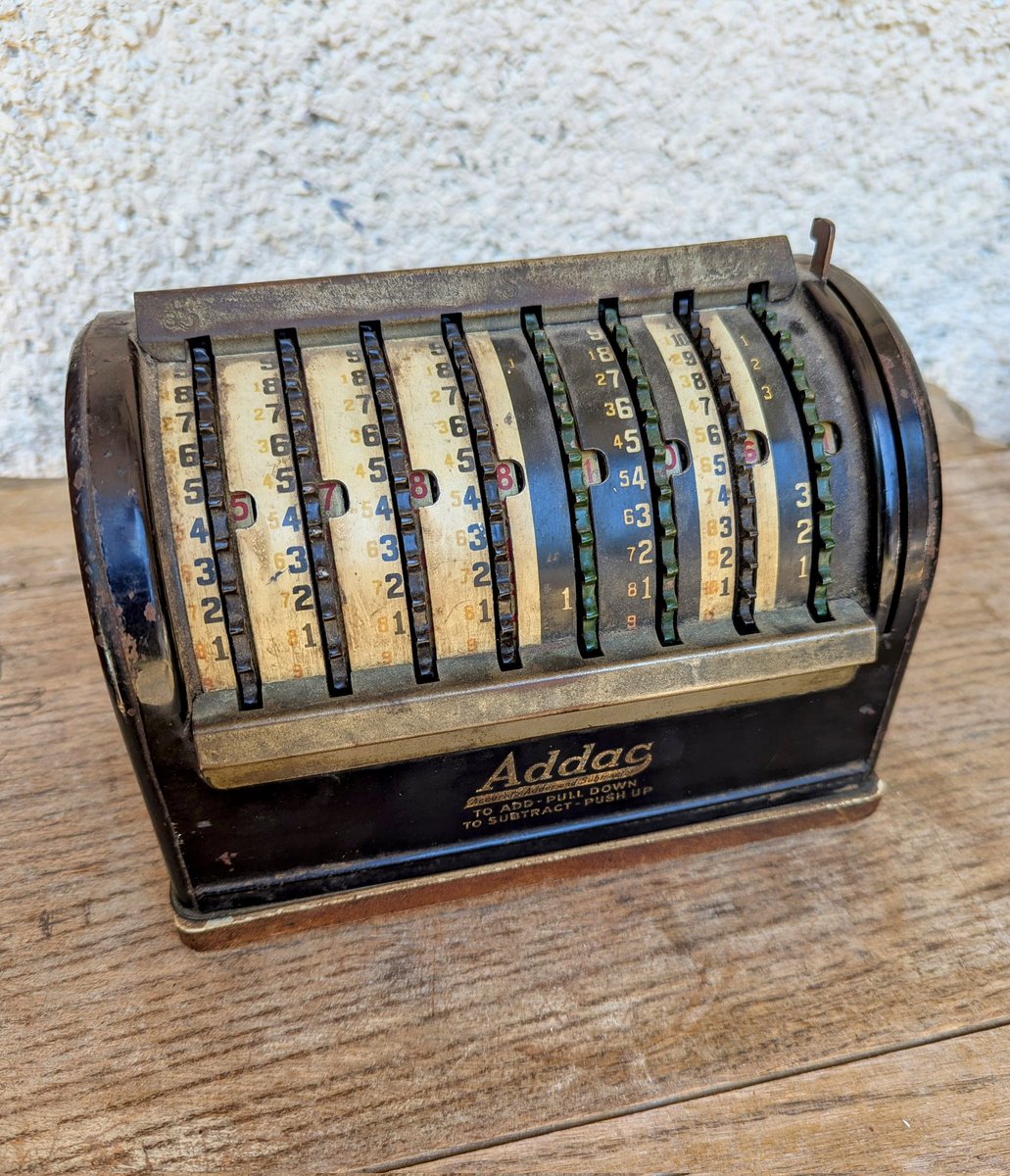 ChtSutAntiques's tweet image. Circa 1920s Addac adding and subtracting machine....
Perfect for adding and subtracting activities, but don't you dare ask it to do multiplication or division...