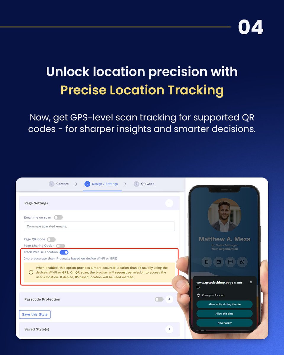 ChimpQr's tweet image. – Precise Location Tracking with GPS-level accuracy

Smarter tools for enterprise teams.  

#DigitalBusinessCard #EntraID #UTMTracking #HiddenFields #LocationTracking #QRCodeChimp