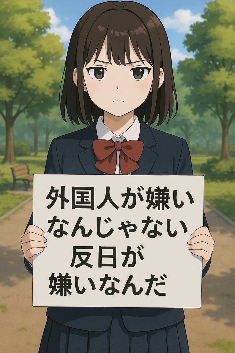反日が嫌いなのです
日本のルールを無視する
日本人よりも外国人を優先する
日本を外国に売り渡そうとする
絶対に無理です！許せません！

日本の国で一番に優先されるのは
『日本人です🎌🎌🎌』
①その通り
②違う
③その他