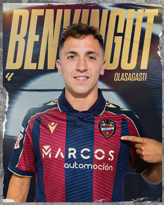 🇪🇸 El <a href="/LevanteUD/">Levante UD</a> ha fichado al mediocentro Jon Ander Olasagasti (24 | #RealSociedad) por 500.000 € + 1M€ bonus + 30% futura venta. Firma hasta junio de 2028.