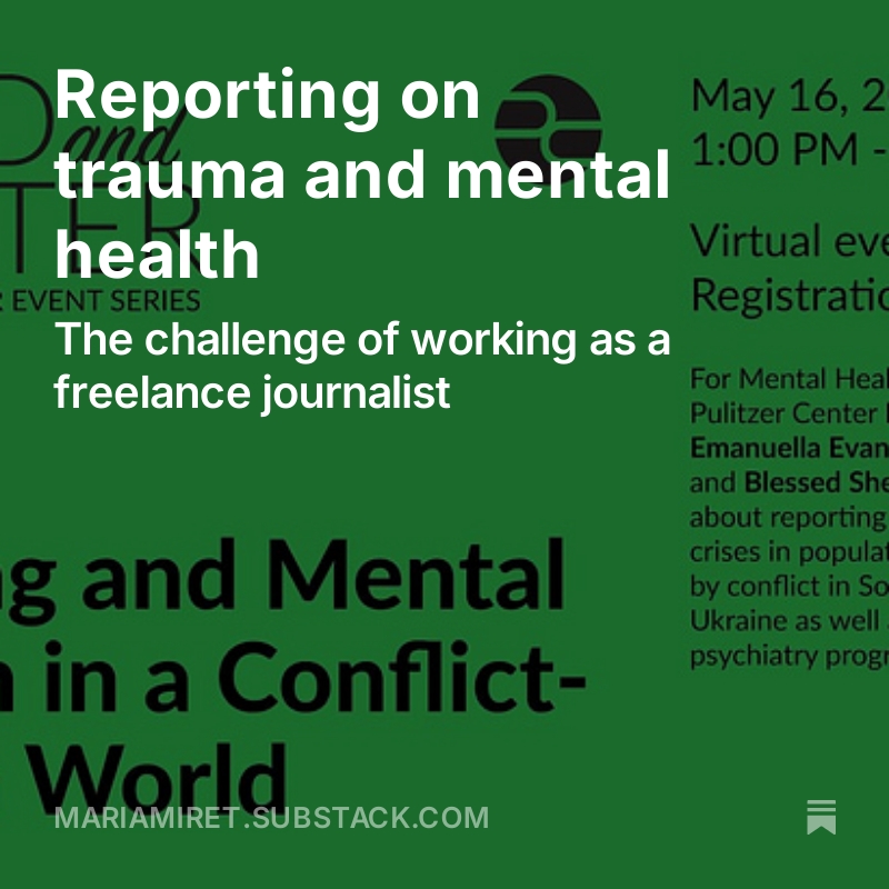 The @DartCenter Journalistm Trauma Support Network offers #mentalhealth resources for journalists seeking therapy open.substack.com/pub/mariamiret… <a href="/chrislindsay_/">Chris Lindsay</a> <a href="/journalismnews/">Journalism.co.uk</a> <a href="/LeonaONeill1/">Leona O'Neill</a> <a href="/LyraMcKee/">Lyra McKee</a> <a href="/pulitzercenter/">Pulitzer Center</a> <a href="/guardian/">The Guardian</a> <a href="/iMEdD_org/">iMEdD-incubator for media education & development</a> <a href="/naomiandu/">Naomi Andu</a> <a href="/VictoriaTCR/">Victoria McKenzie</a> <a href="/Shezalb_nthc/">Shezal Bardaie</a> <a href="/journalism/">Journalism.co.uk</a>