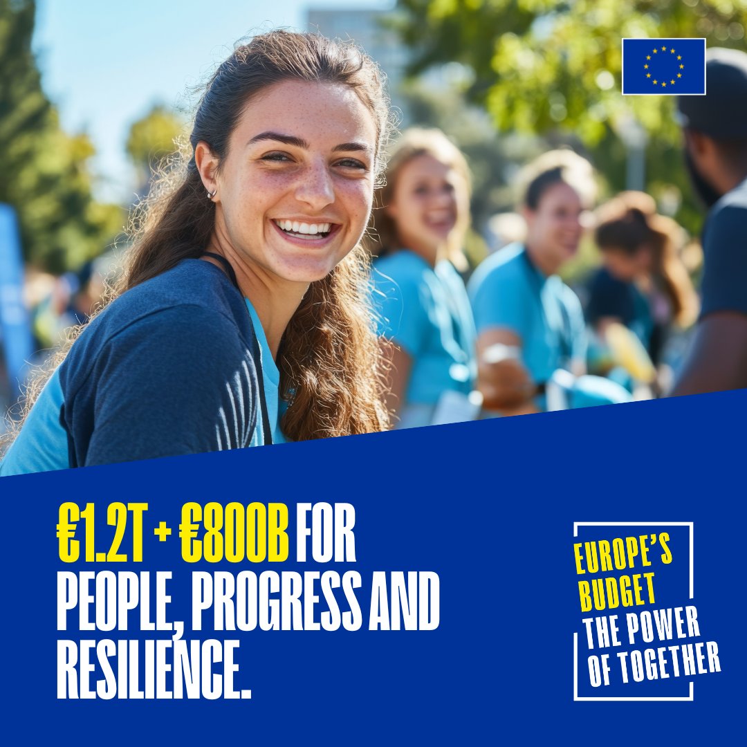 EU_reforms's tweet image. From jobs and healthcare to climate action and crisis response — the EU budget invests in what truly matters.
💶€1.2T + €800B pooled for people, progress and resilience.
🇪🇺“Europe’s budget. The power of together.”
europa.eu/!W8T7RR