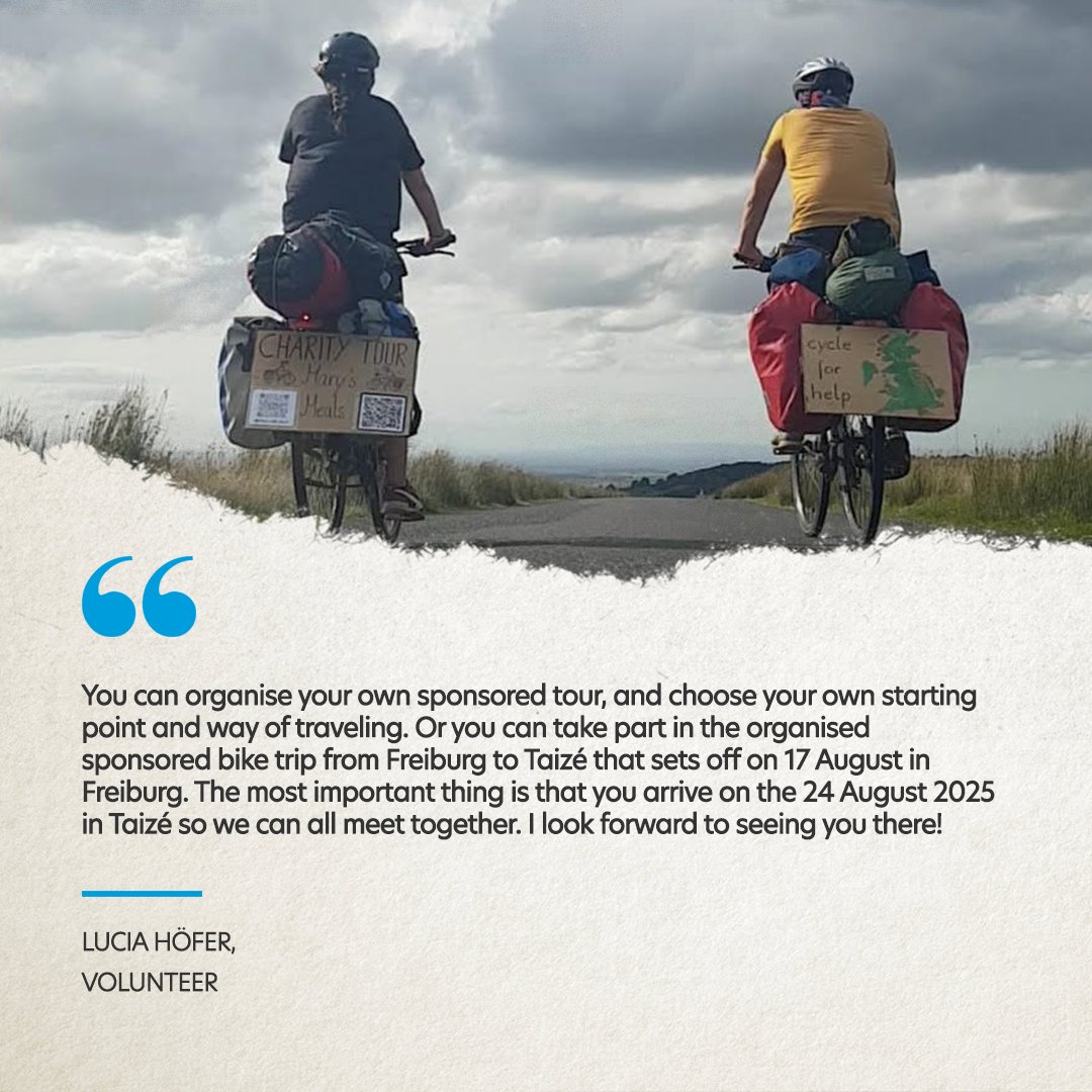 MarysMeals's tweet image. Join 20-year-old Lucia on her 400km ride to raise funds for Mary’s Meals! 🚴♀️🌍 Let’s feed vulnerable children together! 💙🙌 Follow her journey on Intagram: @move_for_hope_page & @marysmealsyouthambassadors. Read more: bit.ly/4lSpyfH✨ #MovingForHope #CycleForChange