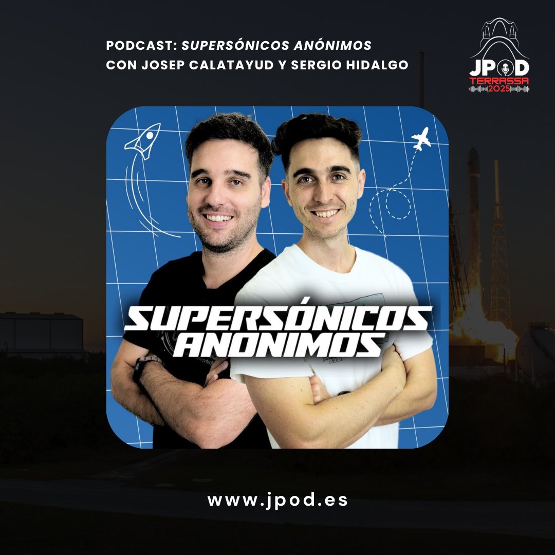 Jpod25Terrassa's tweet photo. 🚀 ¡Directazo en las #JPOD25!

🎙️ Supersónicos Anónimos y ELON, el pódcast, se unen por primera vez en un crossover único.

🧠 Espacio, tecnología, humor y mucha actualidad.
📍 Terrassa, 24-26 de octubre.
🎟️ ¡No te lo pierdas! https://t.co/0aAncL5prO