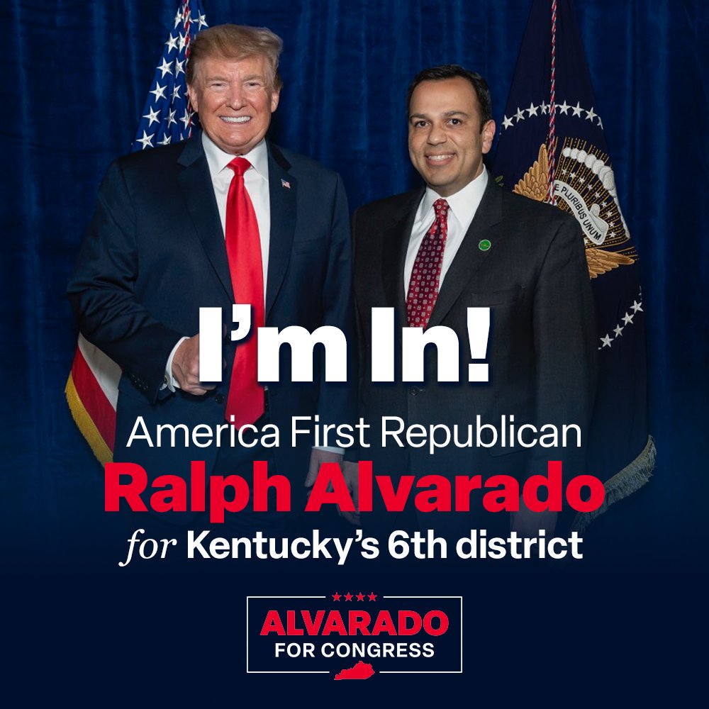 AlvaradoForKY's tweet image. I was the only Latino to speak at the 2016 RNC for Trump. Day One MAGA. No regrets.

Now I’m running for Congress in KY-6 to help Trump finish what he started:

✅ Close the border
✅ Crush the woke Left
✅ Bring jobs home
🇺🇸 Save America

I need you on our team today! Join the…