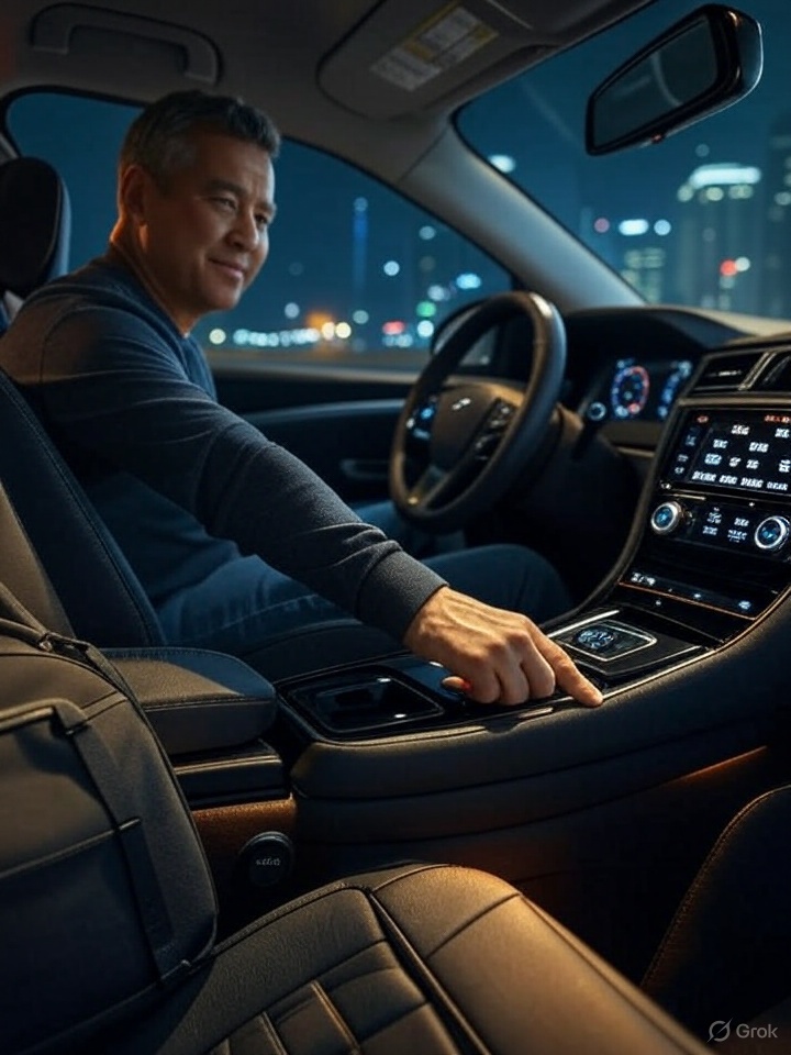 문 열어줘, 삐빅삐빅
시동 걸어, 브르릉
추운 날엔 엉따켜줘
내 엉덩이 춥잖아!

\#자동차버튼 #생활꿀팁 #초간단운전