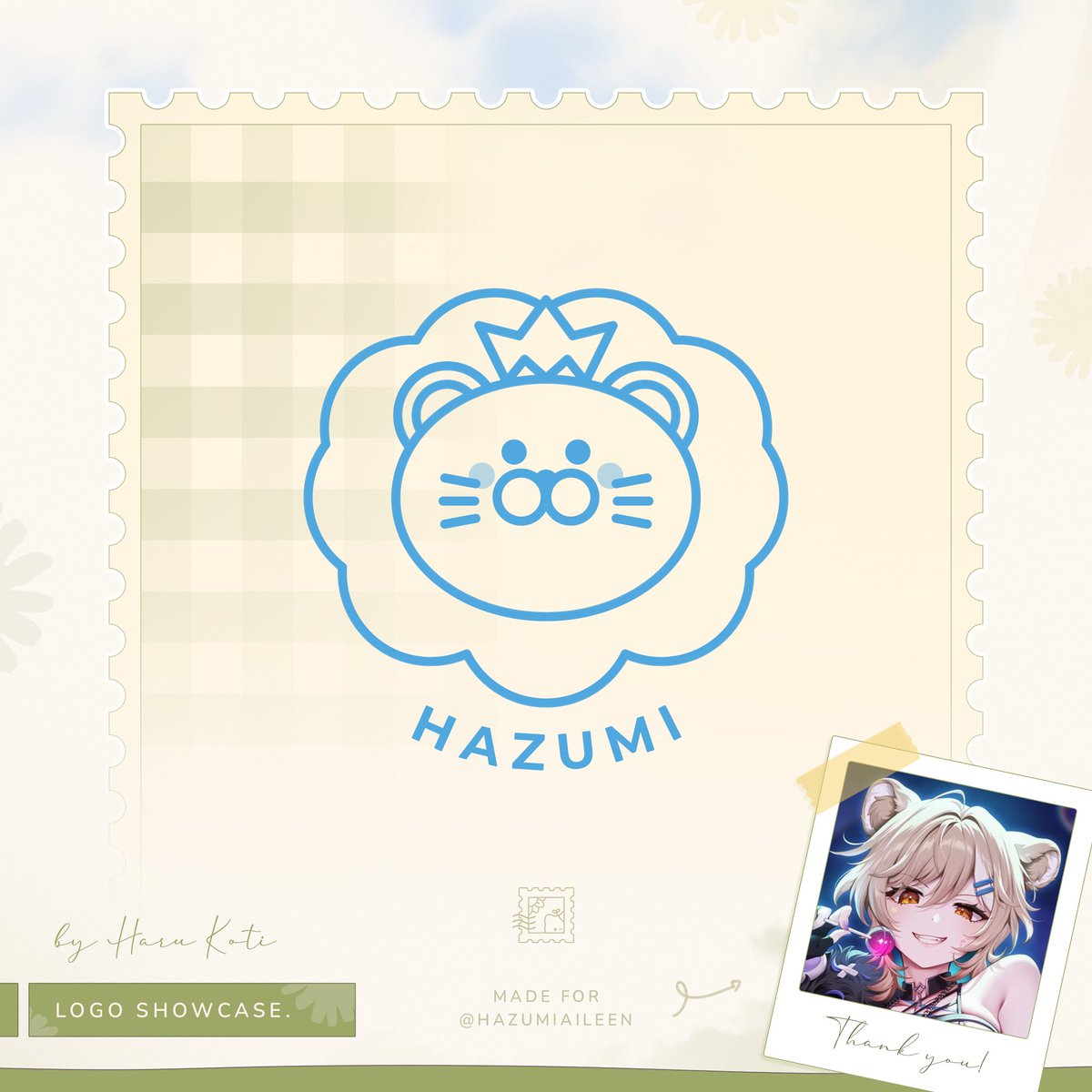 harukoti's tweet image. ※ Logo Symbol 
For @hazumiaileen
Thank you for the opportunity!

~ This logo was based on her button from her new cyberpunk outfit!