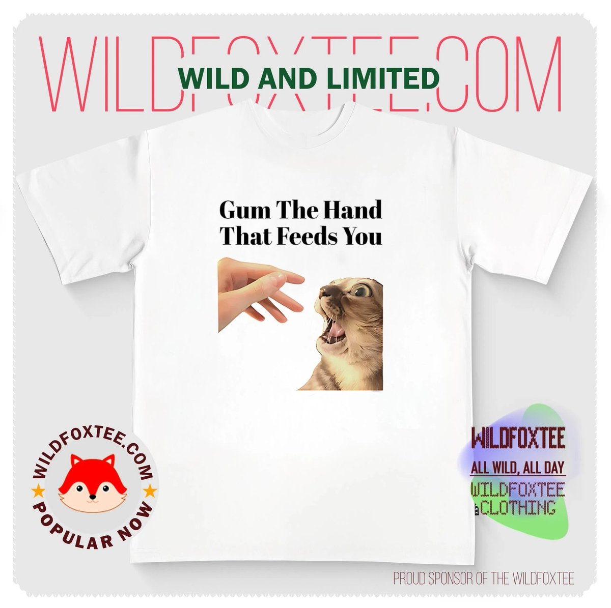 LorenAnna147853's tweet image. Don’t bite the hand that feeds you… unless you’re a cat 😼
→ wildfoxtee.com/product/gum-th…
#CatHumor #MemeTee #Wildfoxtee