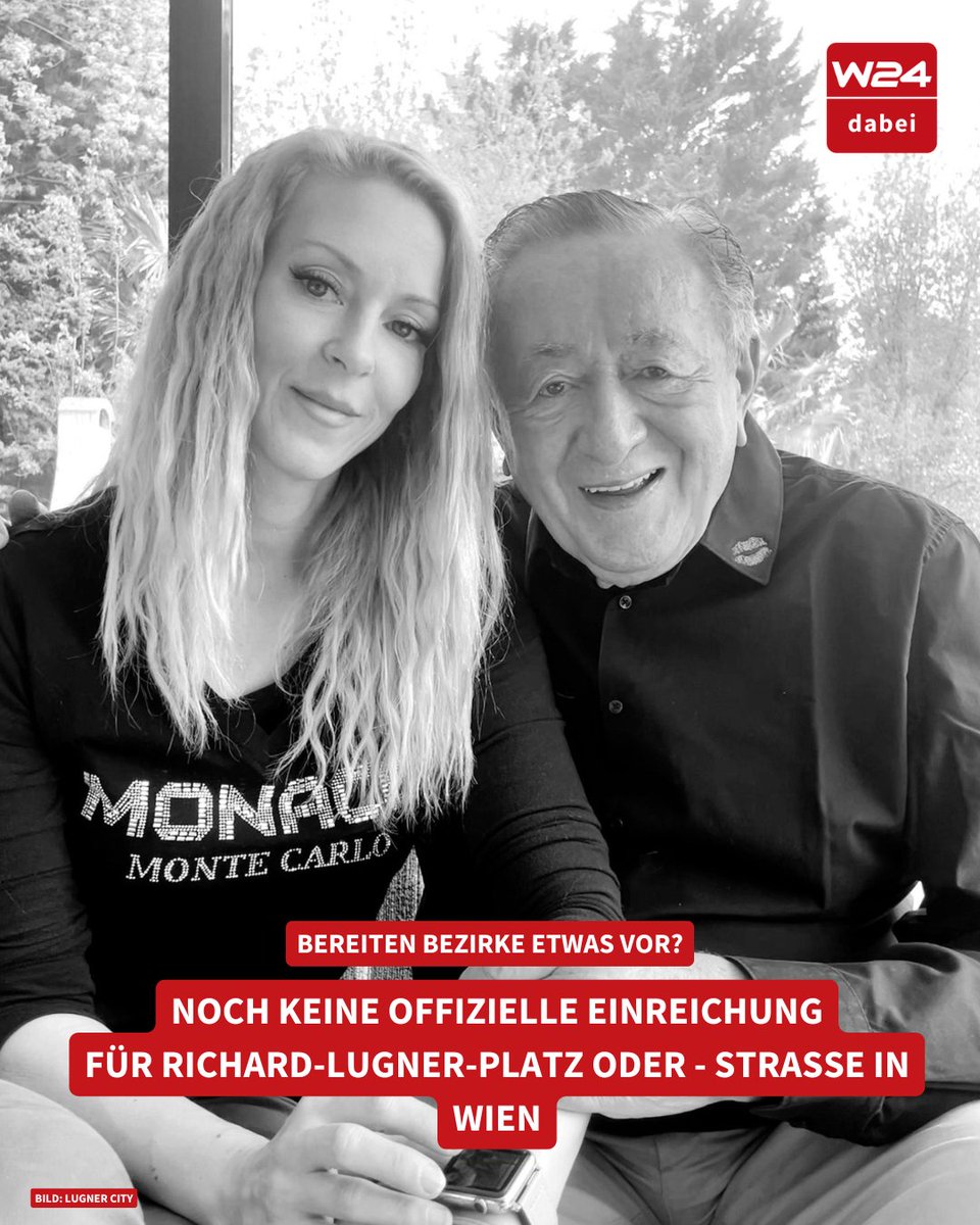 Wie das Wiener Kulturressort unter Stadträtin Veronica Kaup-Hasler gegenüber W24 bestätigt, hat es noch keine offizielle Einreichung für die Umbenennung einer Verkehrsfläche nach Richard #Lugner seitens eines Bezirks gegeben: tinyurl.com/ynwr86nh #w24dabei