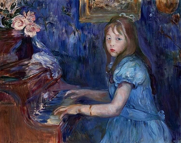 Lucie Leon at the Piano. 1892. Berthe #Morisot.