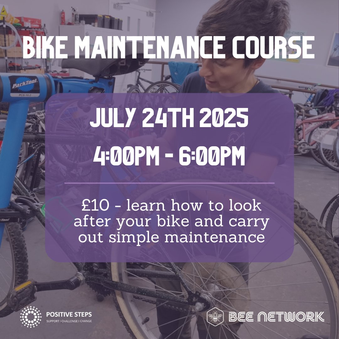 Positive Steps (@positivesteps) on Twitter photo One week till our next bike maintenance sessions! 🚴♂️
Want to keep your bike in top shape?
Join us for a hands-on bike maintenance course for £10 with TFGM!
🔧 Spaces are limited—book your spot now!
👉 Sign up here: ow.ly/EF4C50WkW1O
<a href="/BeeNetwork/">Bee Network</a> One week till our next bike maintenance sessions! 🚴♂️
Want to keep your bike in top shape?
Join us for a hands-on bike maintenance course for £10 with TFGM!
🔧 Spaces are limited—book your spot now!
👉 Sign up here: ow.ly/EF4C50WkW1O
<a href="/BeeNetwork/">Bee Network</a>