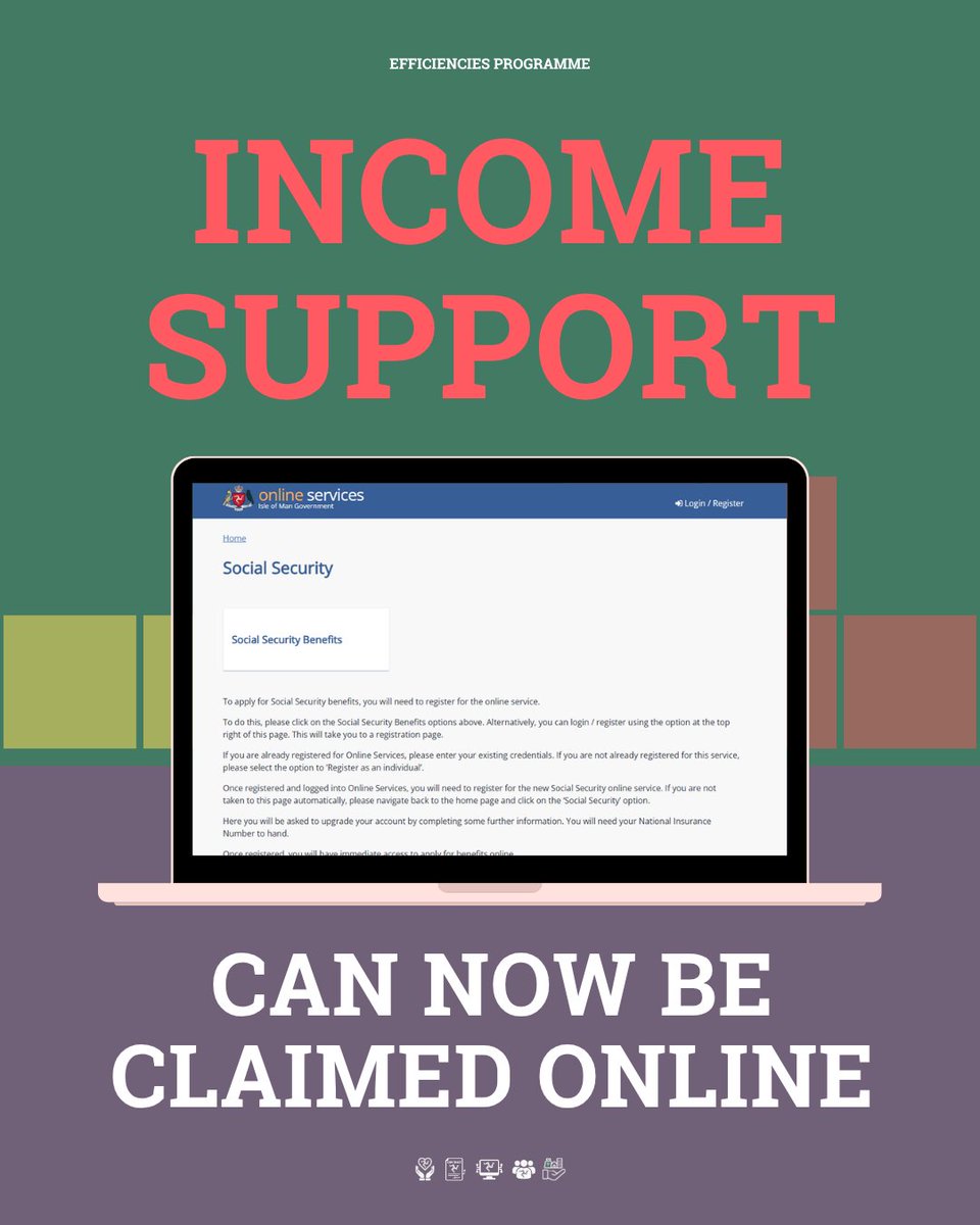 IOMGovernment's tweet image. 💻 Income support can now be claimed online
Read about the change 👉: ow.ly/Ou8a50WnLQC