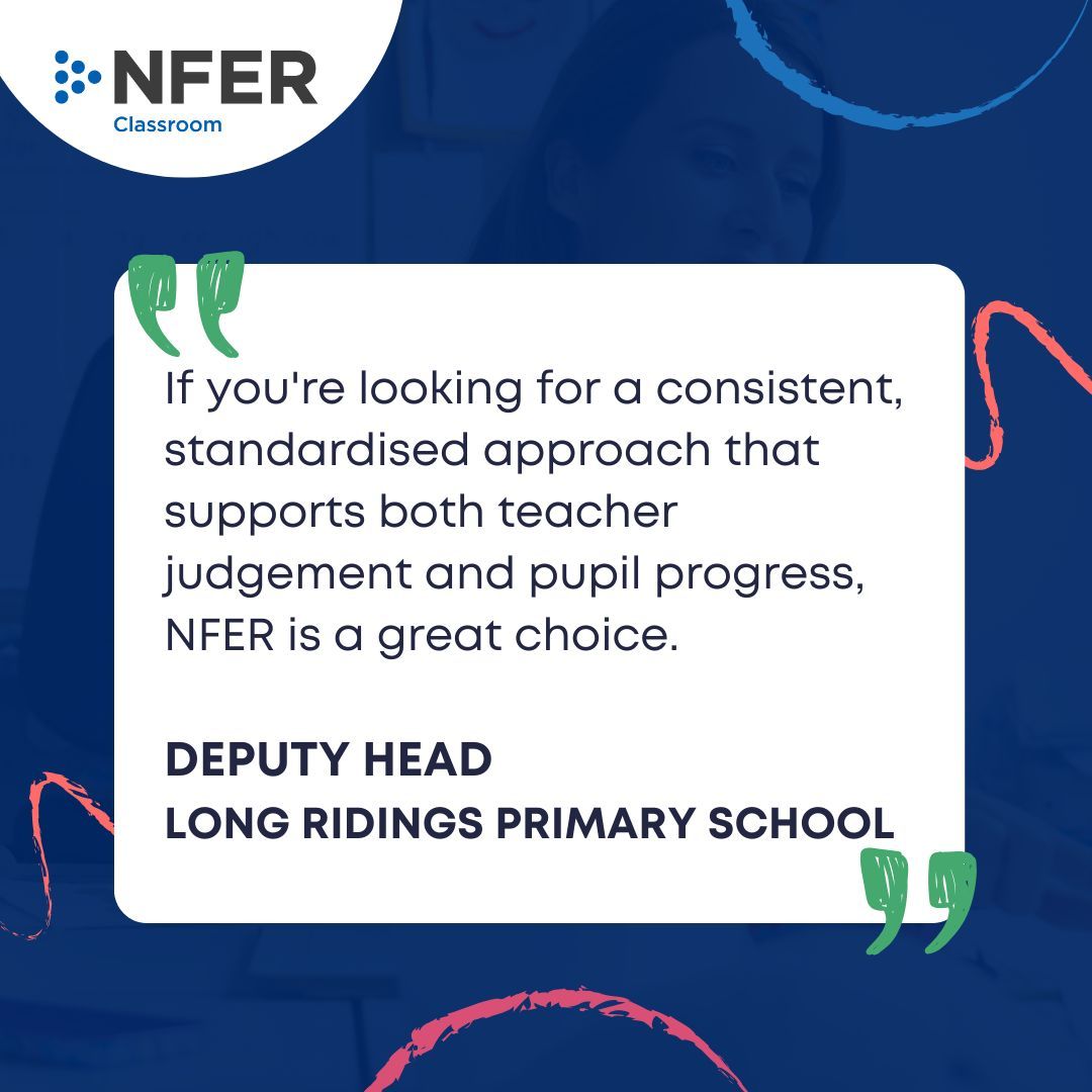 'NFER is a great choice' - Mr Tullett, Deputy Head at Long Ridings Primary.

Read how NFER Tests has helped support their assessment approach, since 2016, by building teacher confidence, improving outcomes, and embedding rigour across the school 👉 nfer.ac.uk/for-schools/nf…