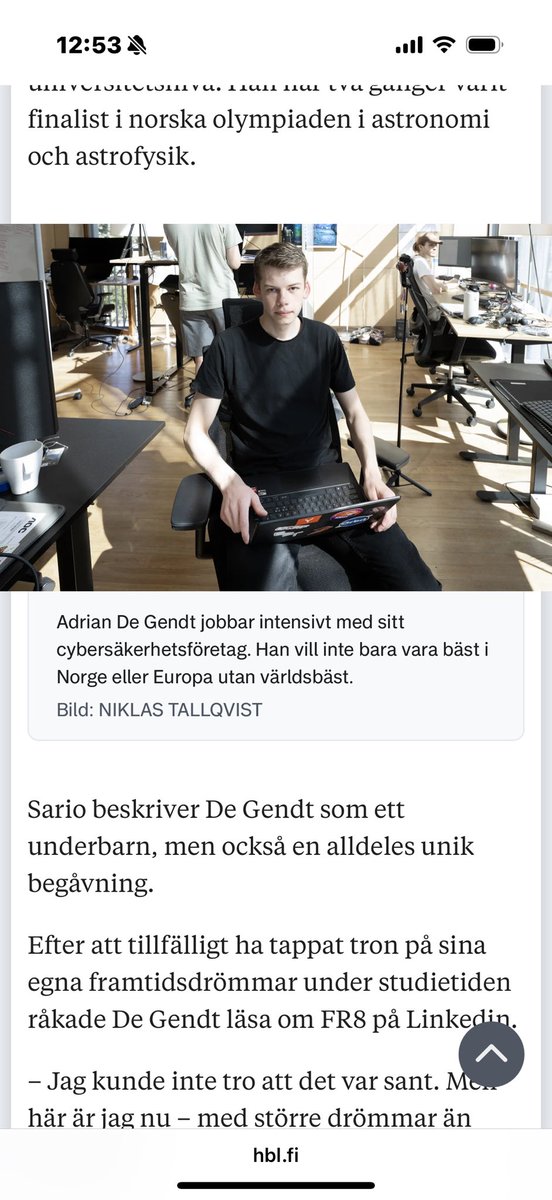 AdrianDeGendt's tweet image. 🔥🔥🔥 Honored to be featured in Hufvudstadsbladet 🔥🔥🔥
Grateful to share my vision on Securing AI and what I’m building at @shipfr8 .
AI is critical infrastructure , and we must secure it.
🚀 Let’s build a safer future.
🤝 Curious? Reach out!