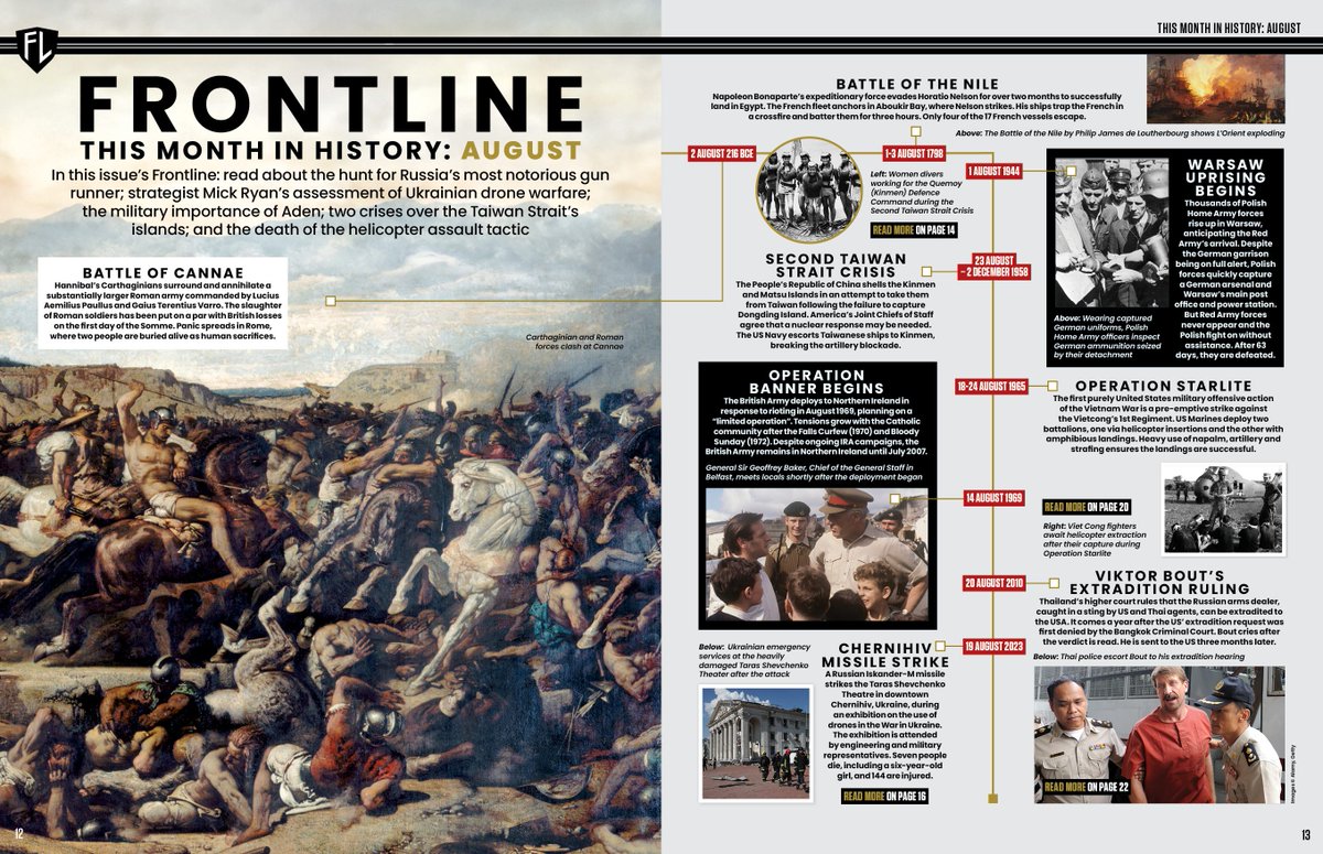 HistoryofWarMag's tweet image. Inside issue 148: Slim fights back in Burma.
➕ Anti-Communists in Vietnam.
➕ Great Battles: Loos
➕ Frontline features on the strategic importance of Aden, Yemen, Russian arms dealers, helicopter assaults and Ukrainian drone warfare.
➡️ Buy Today: history-of-war.visitlink.me/HeECSN