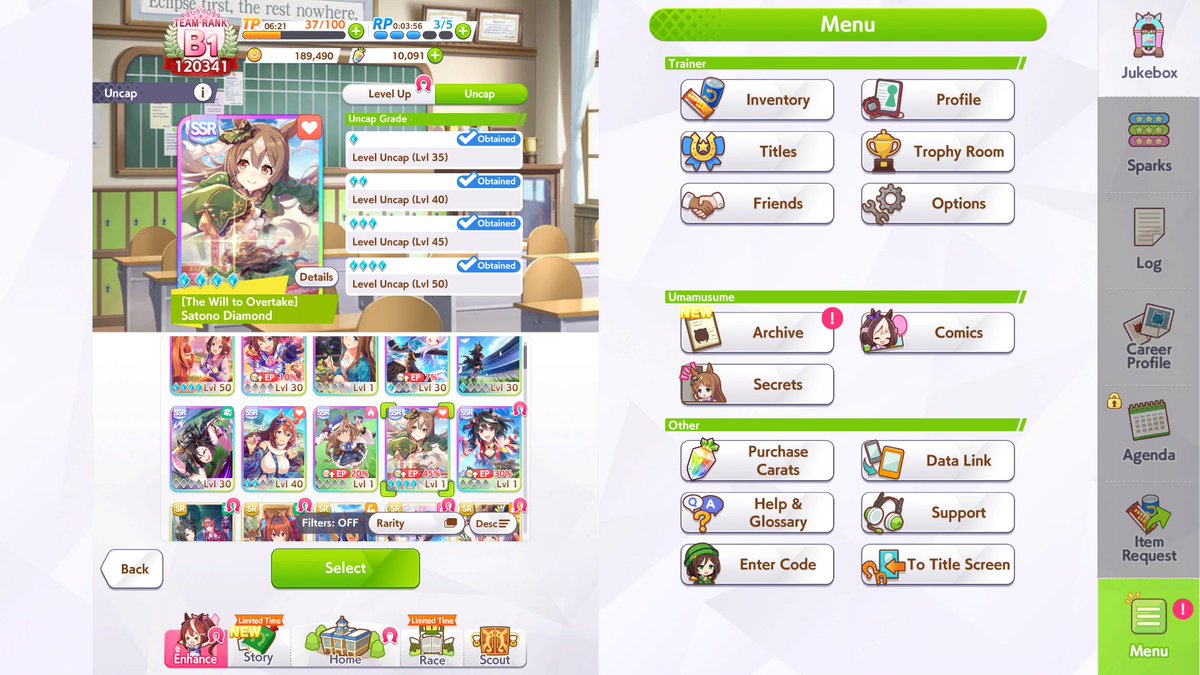 Zenvysss's tweet photo. I got 4 Kitasan &amp; 6 Satono🥺is this good #F2PBTW https://t.co/Oyg69tJzC5