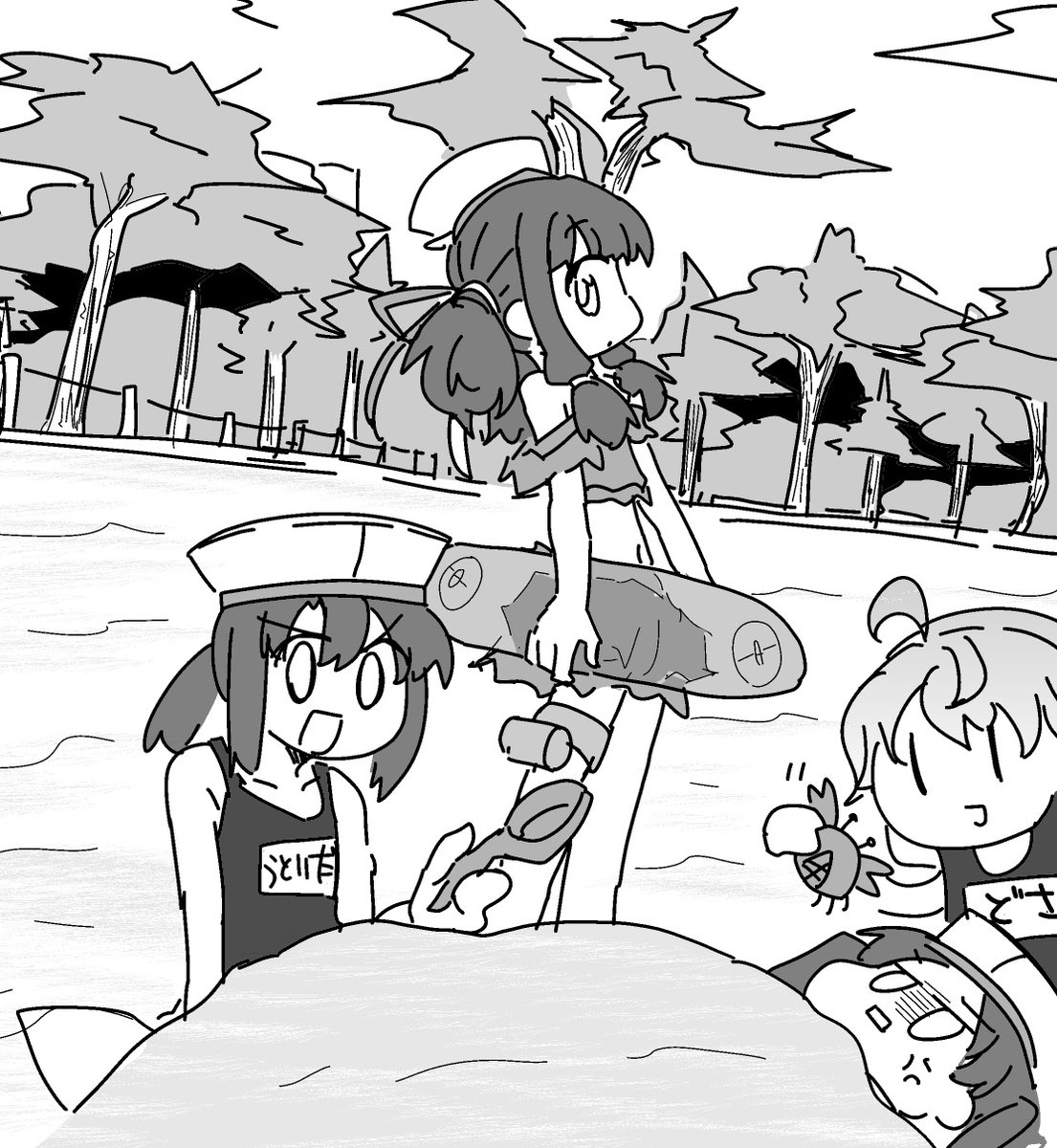 桂浜に見えるかーこれー 