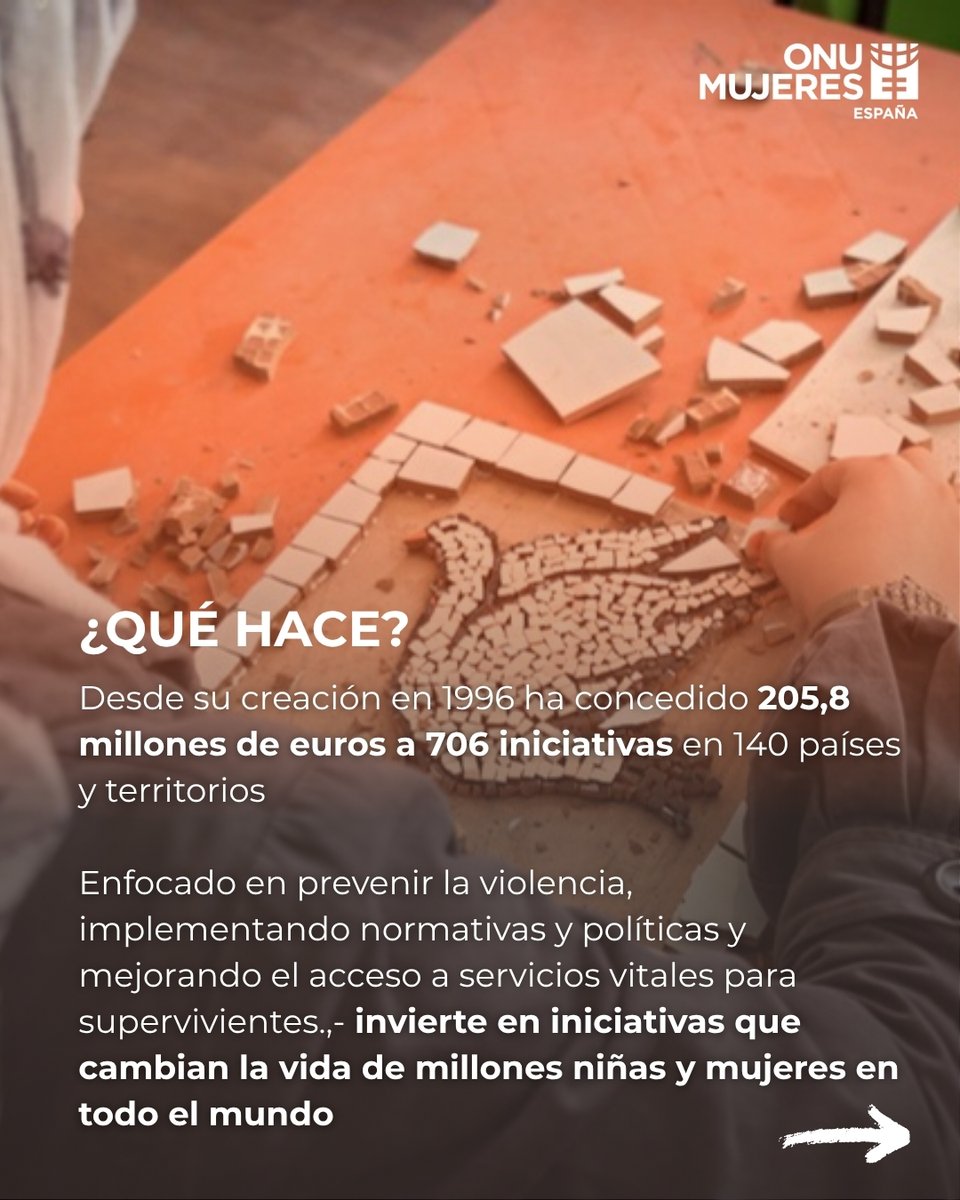 🟣 1 de cada 3 mujeres ha sufrido violencia.
El Fondo Fiduciario de la ONU es el único mecanismo global que financia su erradicación.
Desde 1996: +700 proyectos en 140 países y +205Mill. €
La violencia se puede prevenir.
🚨 Falta financiación.