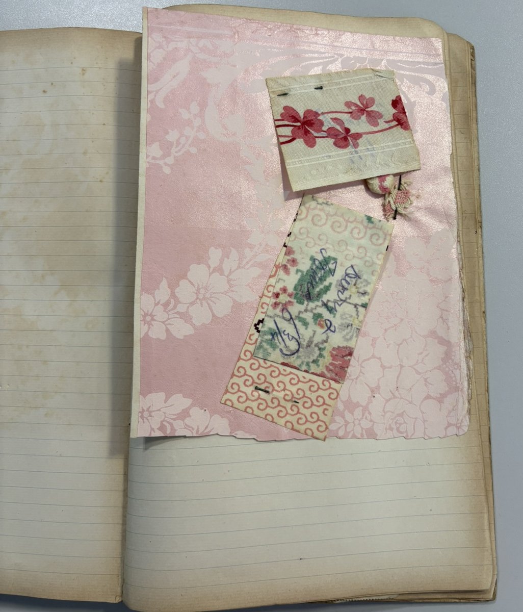 BerksArchives's tweet image. Another exciting find #InTheSearchroom while carrying out some routine cleaning. This charming volume is an inventory of the household items of J H Cope, including some wallpaper and fabric samples! 📷 D/EEg/F24