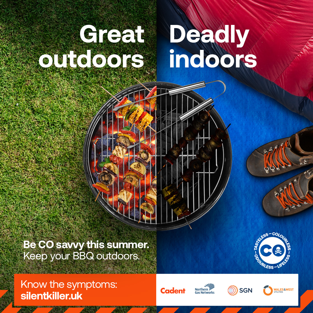 AFCCT's tweet image. 🔥 BBQs belong outdoors.
Never use a BBQ inside your home, tent, or campervan. Carbon monoxide can build up fast and without warning. Be CO savvy.
Learn more: spfltrust.org.uk/gameenergy/
@SPFLTrust | @SGNgas