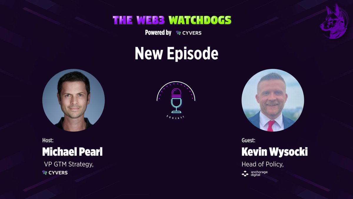 CyversAlerts's tweet image. 🚨 New Web3 Watchdogs Episode!
@fm_pearl interviews @KevWysocki from @Anchorage :
⚖️ Compliance in crypto
🔐 The future of digital custody
💸 Stablecoins & debanking risks
🏛️ What the Genius Act means for institutions
🎧 Listen now:
YouTube: tinyurl.com/7r63auj9
Spotify:…