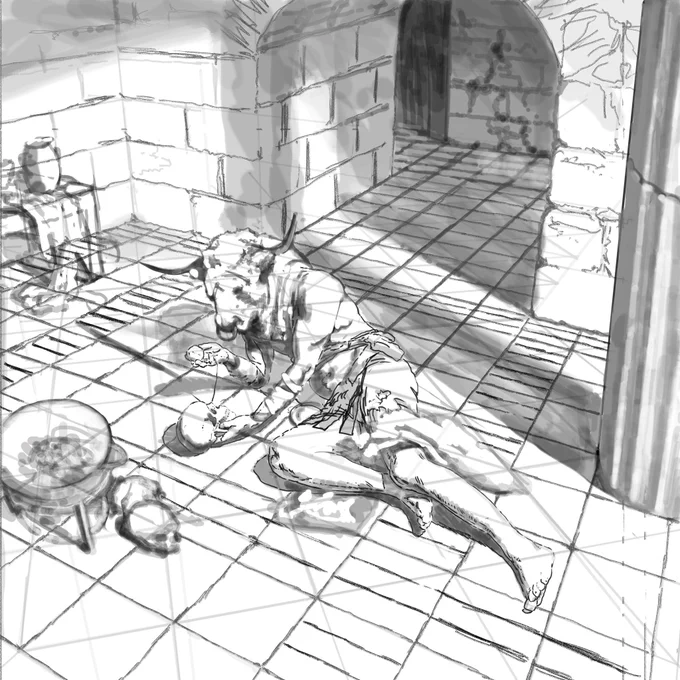 WIPs        and         The Final
`The Thread of Ariadne', digital 