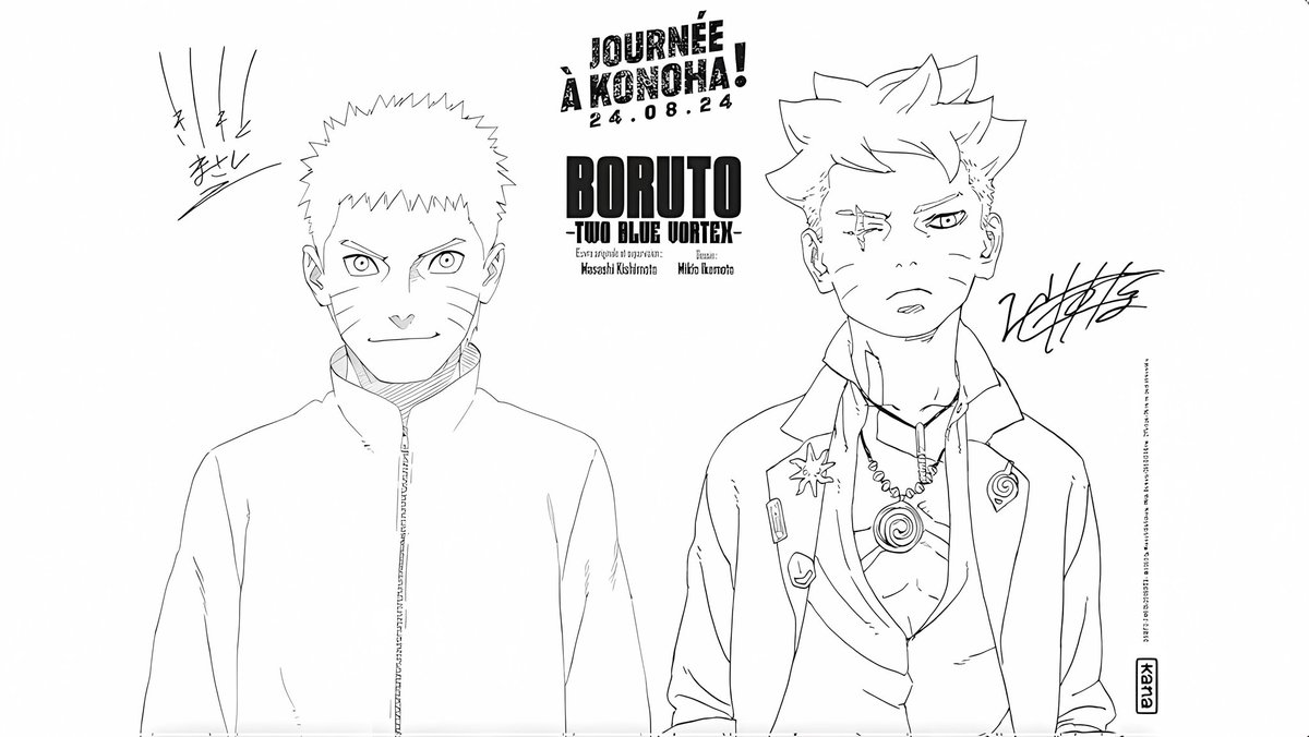 "Untuk NARUTO, saya bertanggung jawab atas cerita &amp; ilustrasi utama, sementara Ikemoto membantu mengilustrasikan BG &amp; menggambar bayangan doppelganger. Untuk BORUTO, Ikemoto sepenuhnya bertanggung jawab atas cerita &amp; ilustrasi. Ini manga-nya Ikemoto."

~ Masashi Kishimoto (2024)