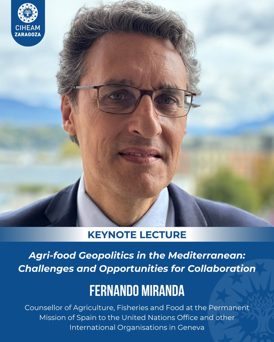 CIHEAM Zaragoza (@ciheamzaragoza) on Twitter photo 🚨 SAVE THE DATE
Join us on 𝟐𝟖 𝐎𝐜𝐭𝐨𝐛𝐞𝐫 to kick off the academic year 2025-2026.
Keynote lecture by Fernando Miranda: 𝑨𝒈𝒓𝒊-𝒇𝒐𝒐𝒅 𝑮𝒆𝒐𝒑𝒐𝒍𝒊𝒕𝒊𝒄𝒔 𝒊𝒏 𝒕𝒉𝒆 𝑴𝒆𝒅𝒊𝒕𝒆𝒓𝒓𝒂𝒏𝒆𝒂𝒏 <a href="/f_miranda_s/">Fernando Miranda</a>
🔗Learn more:
iamz.ciheam.org/agendas/inaugu… 🚨 SAVE THE DATE
Join us on 𝟐𝟖 𝐎𝐜𝐭𝐨𝐛𝐞𝐫 to kick off the academic year 2025-2026.
Keynote lecture by Fernando Miranda: 𝑨𝒈𝒓𝒊-𝒇𝒐𝒐𝒅 𝑮𝒆𝒐𝒑𝒐𝒍𝒊𝒕𝒊𝒄𝒔 𝒊𝒏 𝒕𝒉𝒆 𝑴𝒆𝒅𝒊𝒕𝒆𝒓𝒓𝒂𝒏𝒆𝒂𝒏 <a href="/f_miranda_s/">Fernando Miranda</a>
🔗Learn more:
iamz.ciheam.org/agendas/inaugu…