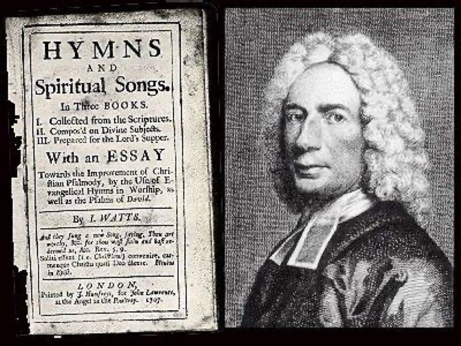 HistoricalRook's tweet image. #OTD July 17, 1674:
Birth of Isaac Watts, innovative pioneer of modern English hymnody. Among his manybeloved sacred compositions are: 'At the Cross,' 'Joy to the World,' 'Marching to Zion' and'When I Survey the Wondrous Cross.'