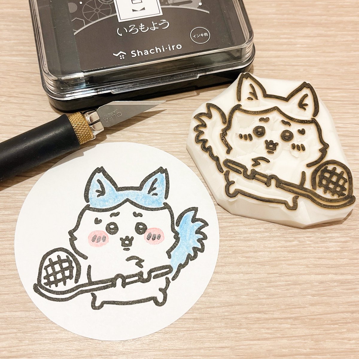 paru_chii's tweet image. パラレルワールドのハチワレちゃん彫りました😇♡
プライズも出るね😆
マスコット欲しかったなぁ💭

#消しゴムはんこ #ぱるめいど