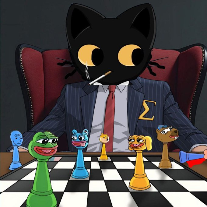 GrayCat_Meme's tweet photo. A king at the table and so many pawns on the table hahaha https://t.co/7SyTOT0zpJ